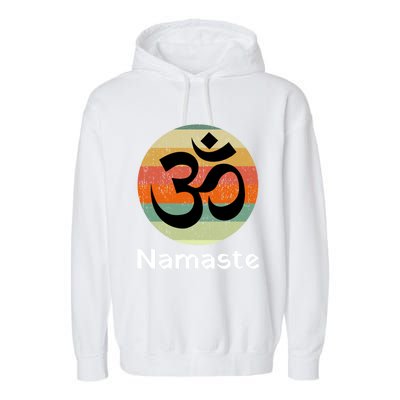 Om Symbol Namaste Ohm Hindu Zen Yoga Day Cool Gift Garment-Dyed Fleece Hoodie