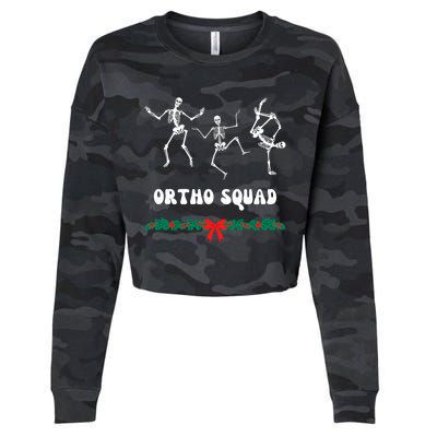 Ortho Squad Nursing Orthopedic Doctor Skeletons Funny Gift Cropped Pullover Crew