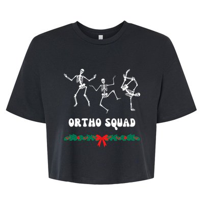 Ortho Squad Nursing Orthopedic Doctor Skeletons Funny Gift Bella+Canvas Jersey Crop Tee