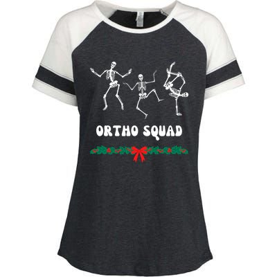 Ortho Squad Nursing Orthopedic Doctor Skeletons Funny Gift Enza Ladies Jersey Colorblock Tee