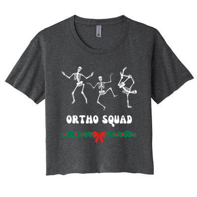 Ortho Squad Nursing Orthopedic Doctor Skeletons Funny Gift Women's Crop Top Tee