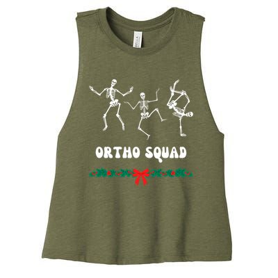 Ortho Squad Nursing Orthopedic Doctor Skeletons Funny Gift Women's Racerback Cropped Tank