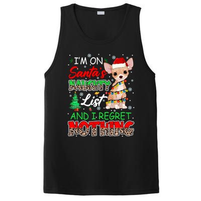 On SantaS Naughty List And Regret Nothing Santa Chihuahua Gift PosiCharge Competitor Tank