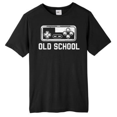 Old School New School Gamer Dad Son Matching FatherS Day Tall Fusion ChromaSoft Performance T-Shirt