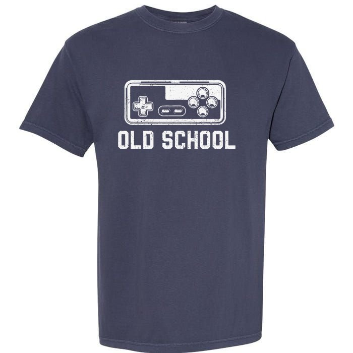 Old School New School Gamer Dad Son Matching FatherS Day Garment-Dyed Heavyweight T-Shirt