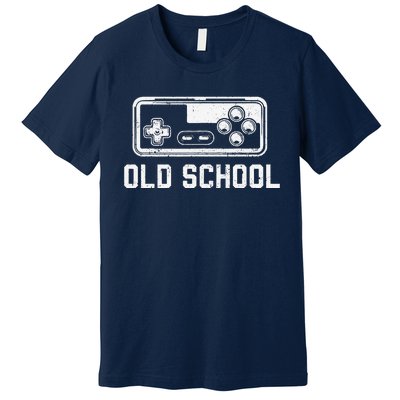 Old School New School Gamer Dad Son Matching FatherS Day Premium T-Shirt