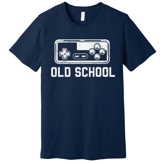 Old School New School Gamer Dad Son Matching FatherS Day Premium T-Shirt