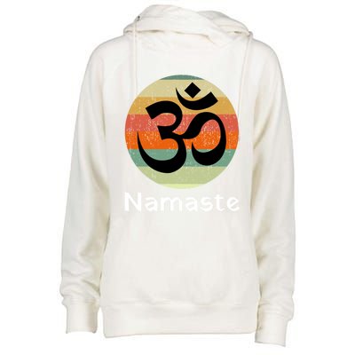 Om Symbol Namaste Ohm Hindu Zen Yoga Day Gift Womens Funnel Neck Pullover Hood