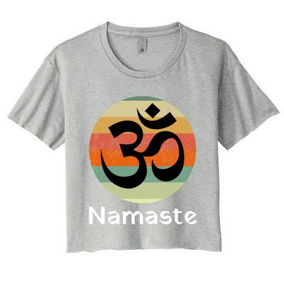 Om Symbol Namaste Ohm Hindu Zen Yoga Day Gift Women's Crop Top Tee