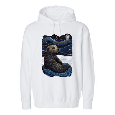 Otter Starry Night Garment-Dyed Fleece Hoodie