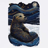 Otter Starry Night Cooling Performance Crew T-Shirt
