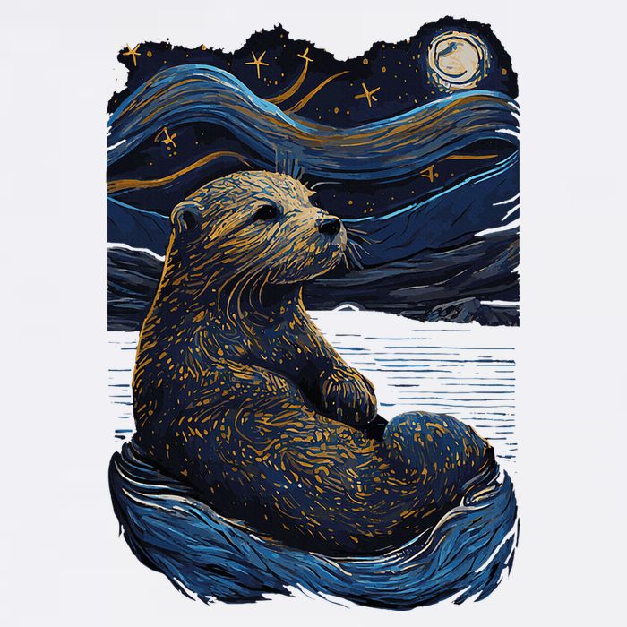 Otter Starry Night Cooling Performance Crew T-Shirt