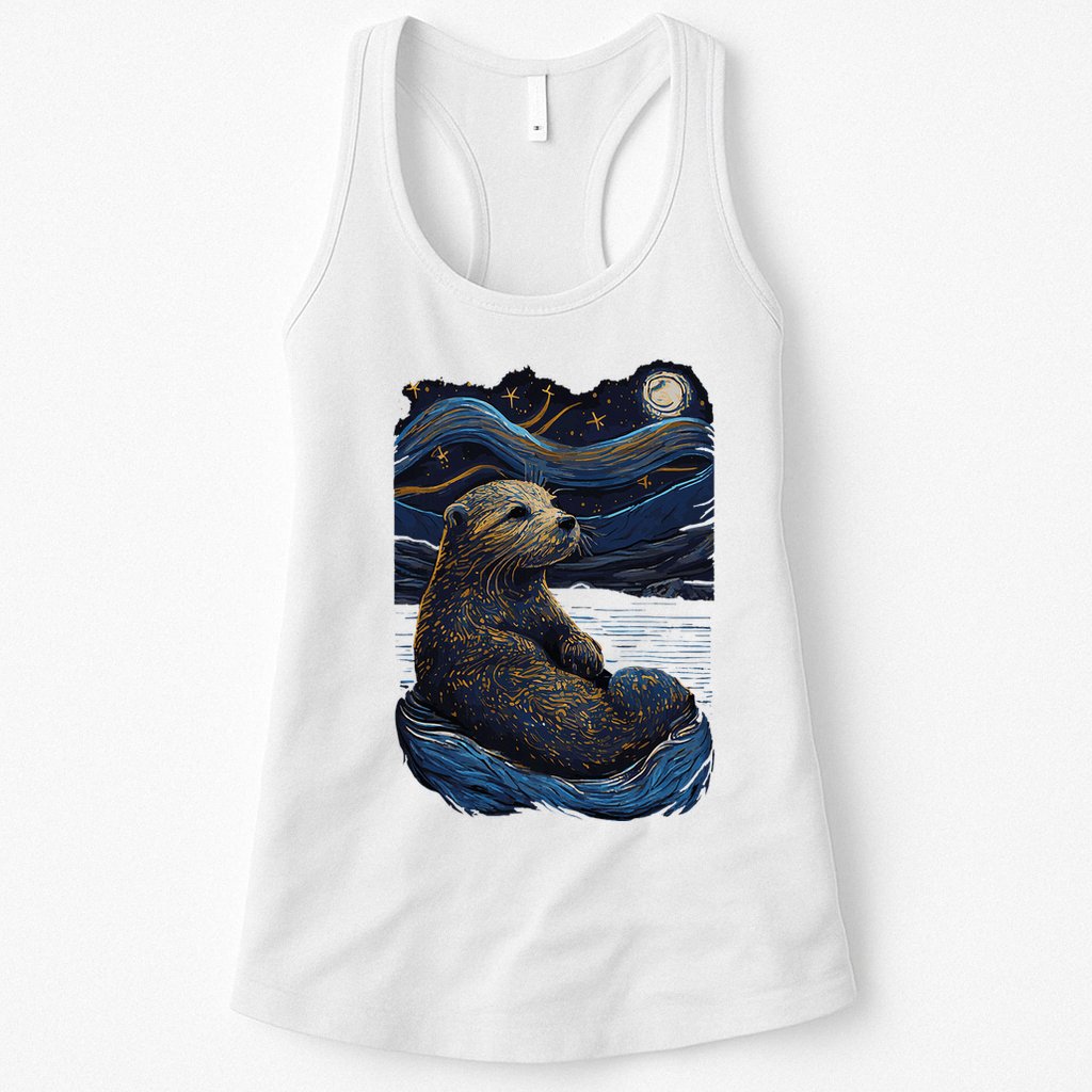 Otter Starry Night Womens Tank Top
