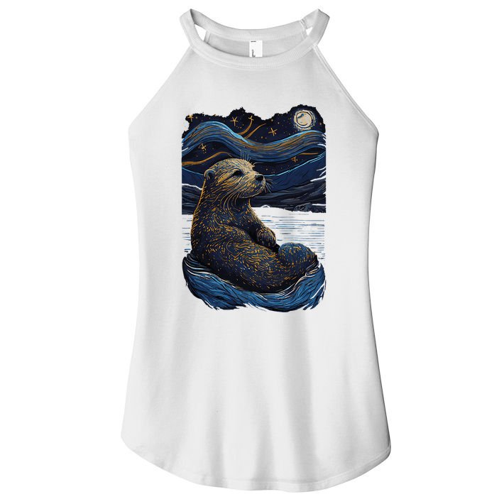 Otter Starry Night Women's Perfect Tri Rocker Tank