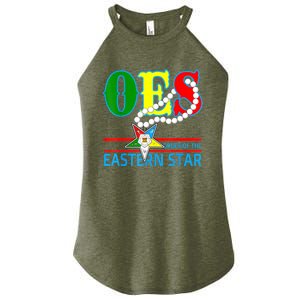 OES Star Necklace Order Of The Eastern Star Mother's Day Women's Perfect Tri Rocker Tank