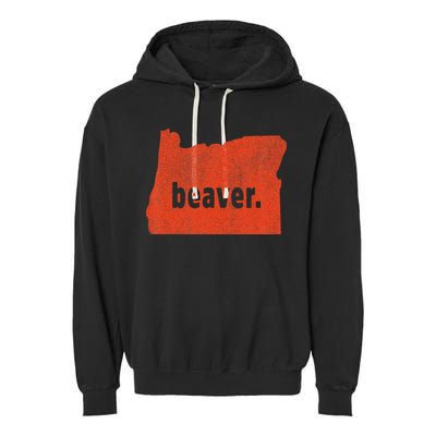 Oregon State Nickname Beaver Distressed Garment-Dyed Fleece Hoodie