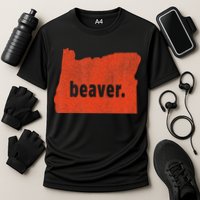 Oregon State Nickname Beaver Distressed Cooling Performance Crew T-Shirt