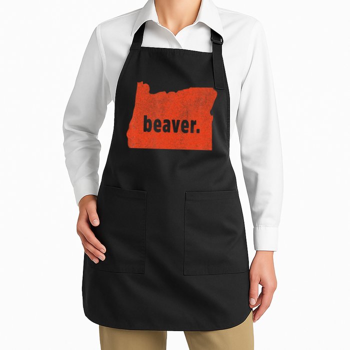 Oregon State Nickname Beaver Distressed Apron