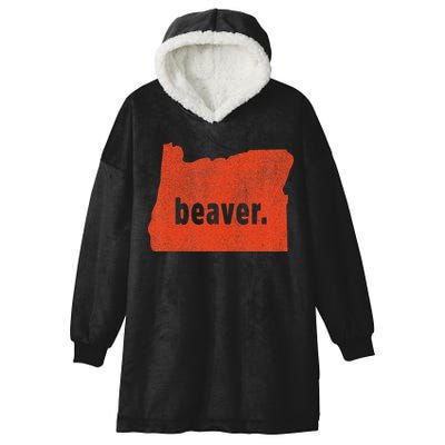 Oregon State Nickname Beaver Distressed Hooded Wearable Blanket