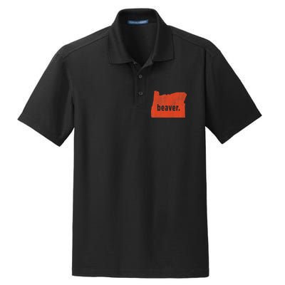 Oregon State Nickname Beaver Distressed Dry Zone Grid Polo