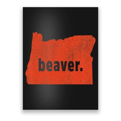 Oregon State Nickname Beaver Distressed Poster