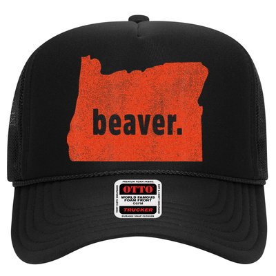Oregon State Nickname Beaver Distressed Trucker Hat