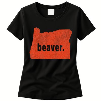 Oregon State Nickname Beaver Distressed Womens T-Shirt