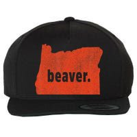 Oregon State Nickname Beaver Distressed Wool Snapback Cap