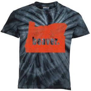 Oregon State Nickname Beaver Distressed Kids Tie-Dye T-Shirt