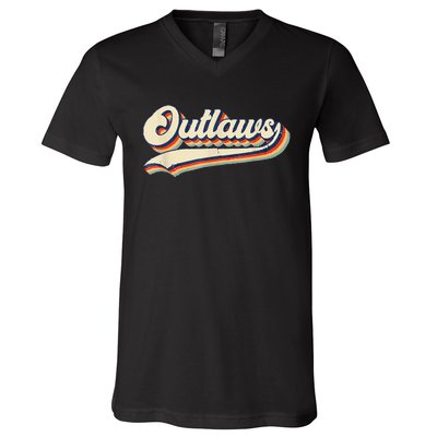 Outlaws Sports Name V-Neck T-Shirt