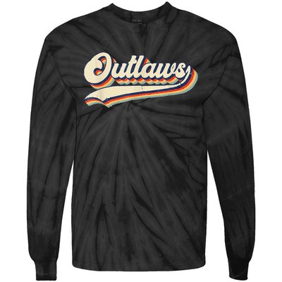 Outlaws Sports Name Tie-Dye Long Sleeve Shirt