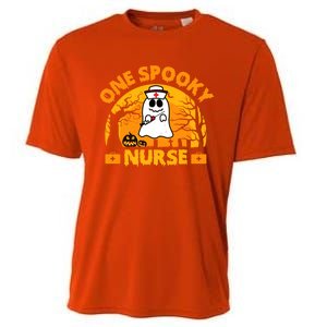 One Spooky Nurse Halloween Ghost Nurse Fall Scrub Rn Great Gift Cooling Performance Crew T-Shirt