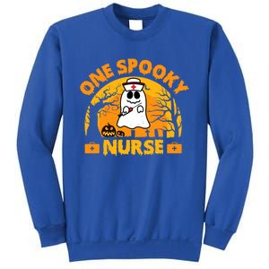 One Spooky Nurse Halloween Ghost Nurse Fall Scrub Rn Great Gift Sweatshirt