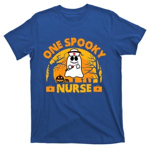 One Spooky Nurse Halloween Ghost Nurse Fall Scrub Rn Great Gift T-Shirt