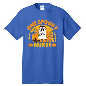 One Spooky Nurse Halloween Ghost Nurse Fall Scrub Rn Great Gift Tall T-Shirt