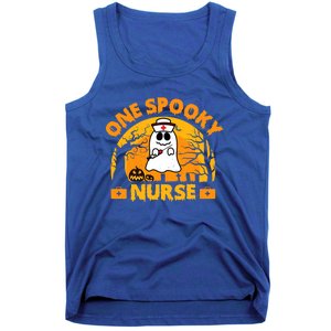 One Spooky Nurse Halloween Ghost Nurse Fall Scrub Rn Great Gift Tank Top