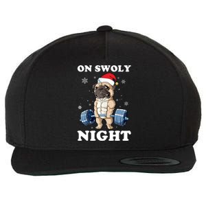 Oh Swoly Night Pug Dog Ugly Christmas Gym Weightlifting Gift Wool Snapback Cap