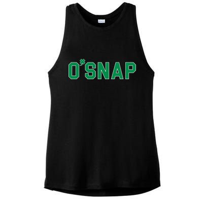 O'Snap Irish St. Patrick's Day Clover Ladies PosiCharge Tri-Blend Wicking Tank