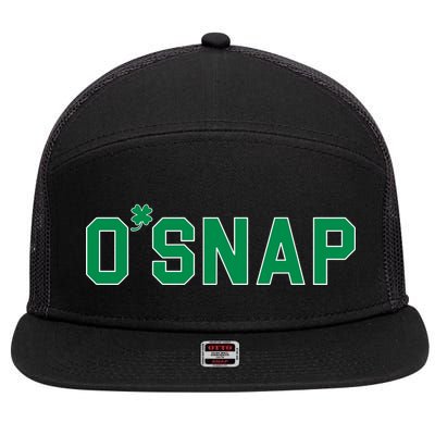 O'Snap Irish St. Patrick's Day Clover 7 Panel Mesh Trucker Snapback Hat