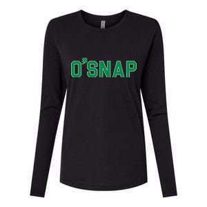 O'Snap Irish St. Patrick's Day Clover Womens Cotton Relaxed Long Sleeve T-Shirt