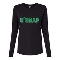 O'Snap Irish St. Patrick's Day Clover Womens Cotton Relaxed Long Sleeve T-Shirt