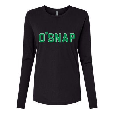 O'Snap Irish St. Patrick's Day Clover Womens Cotton Relaxed Long Sleeve T-Shirt