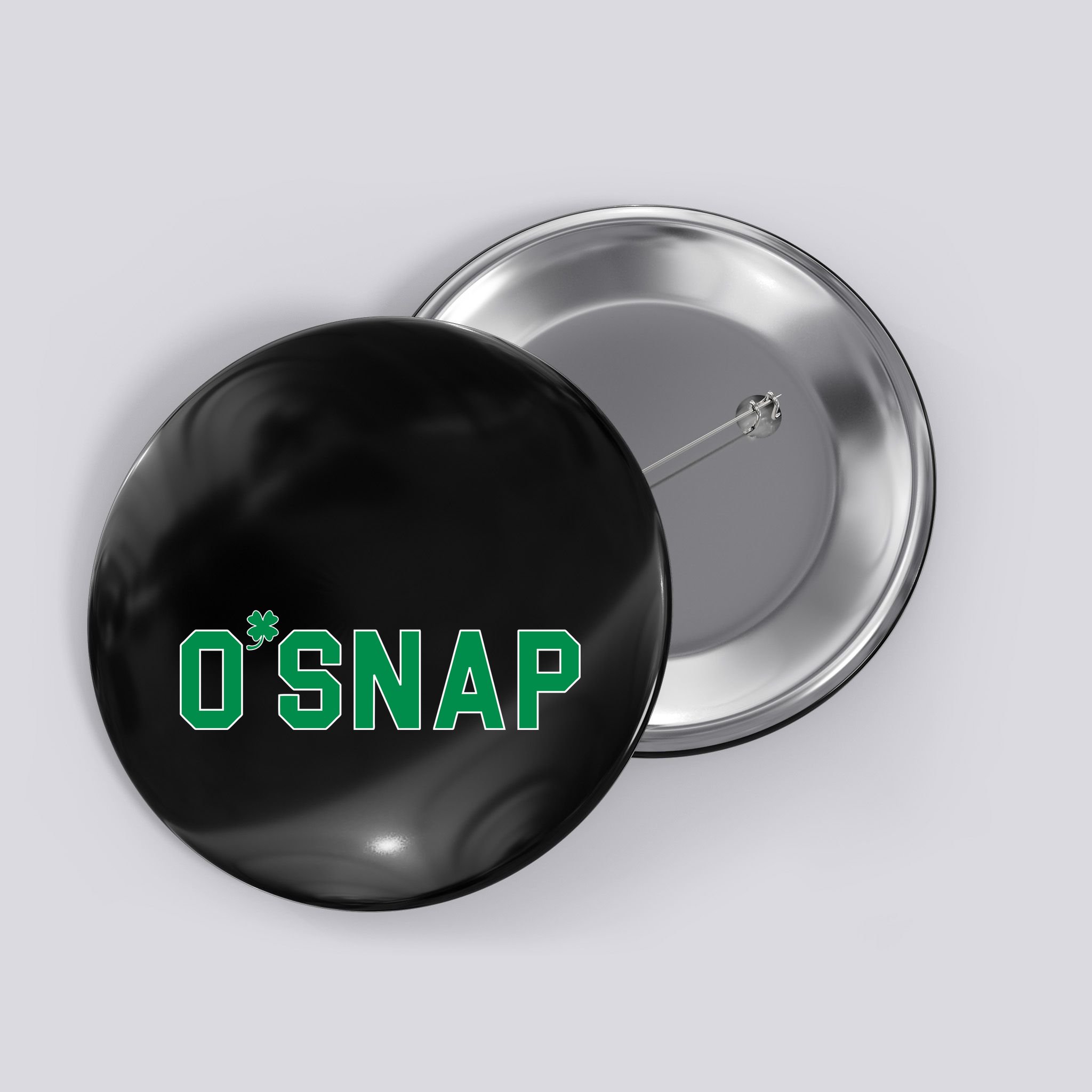 O'Snap Irish St. Patrick's Day Clover Button