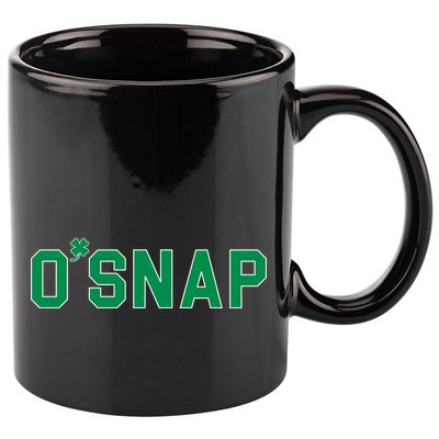 O'Snap Irish St. Patrick's Day Clover 11oz C Handle Ceramic Mug