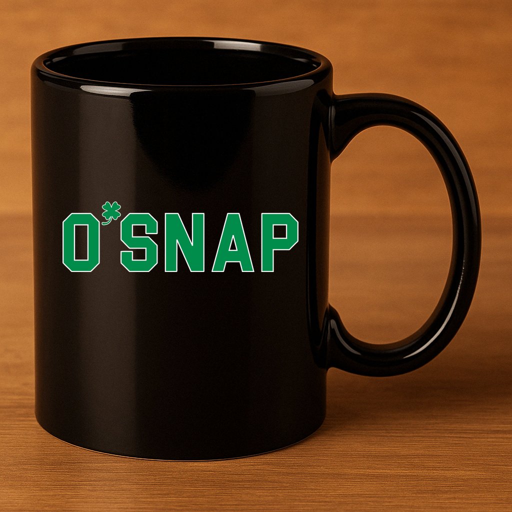 O'Snap Irish St. Patrick's Day Clover 11oz C Handle Ceramic Mug