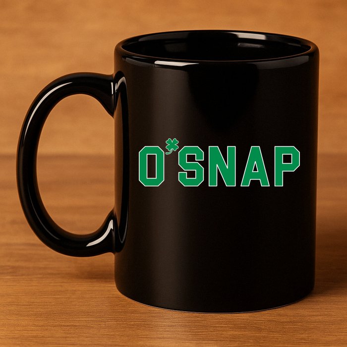 O'Snap Irish St. Patrick's Day Clover 11oz C Handle Ceramic Mug