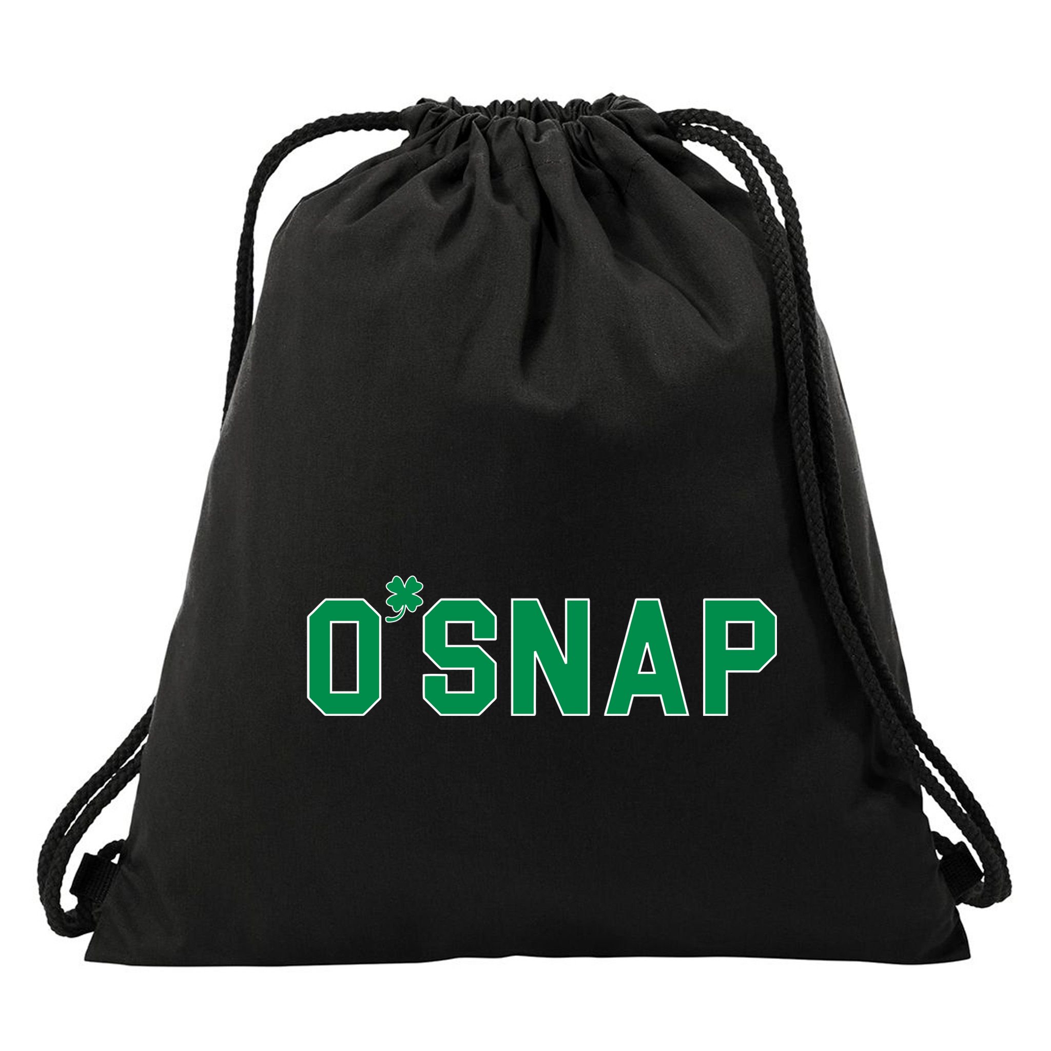 O'Snap Irish St. Patrick's Day Clover Drawstring Bag