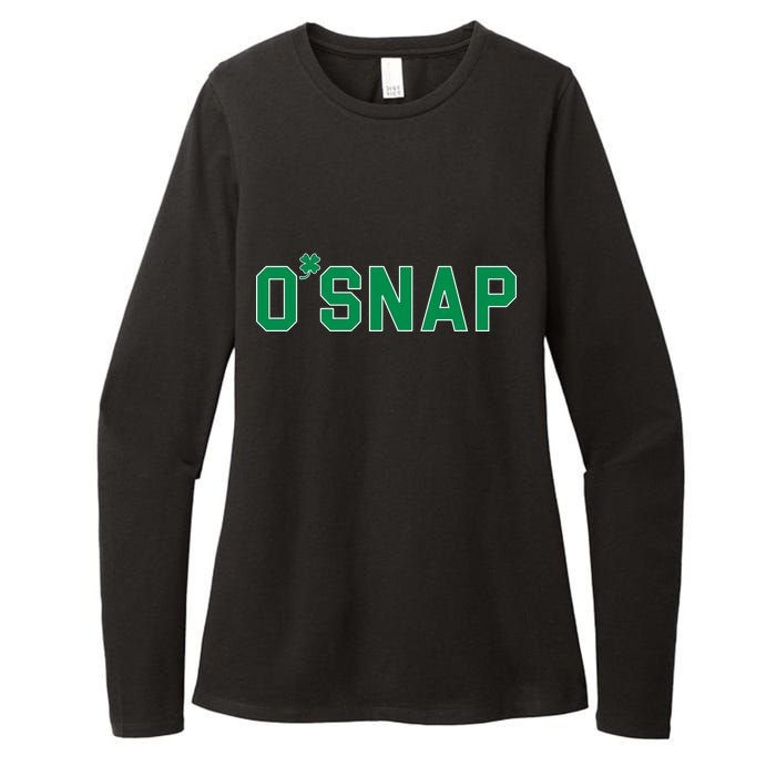 O'Snap Irish St. Patrick's Day Clover Womens CVC Long Sleeve Shirt