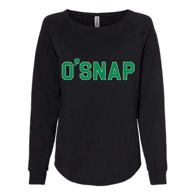 O'Snap Irish St. Patrick's Day Clover Womens California Wash Sweatshirt