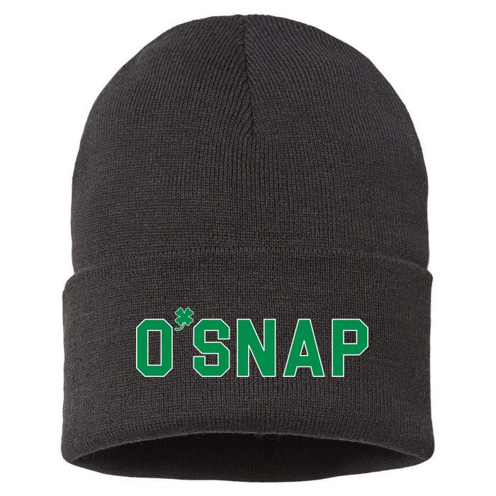 O'Snap Irish St. Patrick's Day Clover Sustainable Knit Beanie